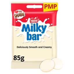 Milkybar Giant Buttons White Chocolate Sharing Bag 85g PMP Â£1.50