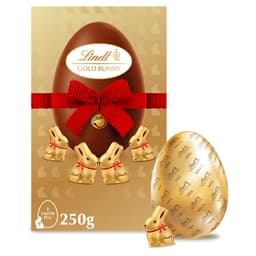 Lindt Gold Bunny Milk Chocolate Egg With Nine Mini Lindt Gold Bunny 250g 