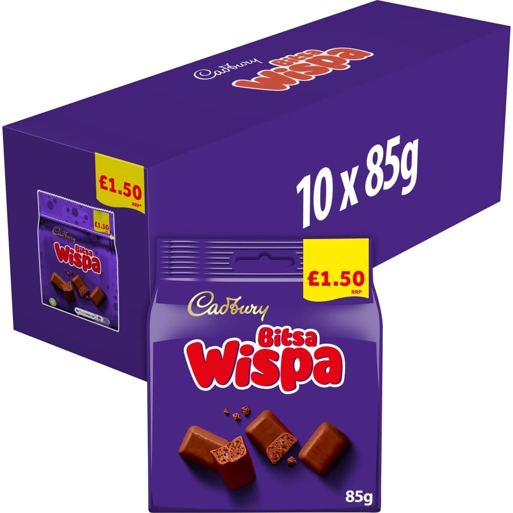 Cadbury Bitsa Wispa Chocolate Bag 85g £1.50 PMP 