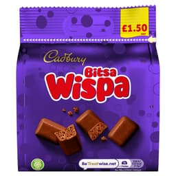 Cadbury Bitsa Wispa Chocolate Bag 85g £1.50 PMP 