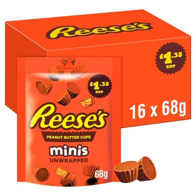 Reese's Peanut Butter Cup Minis - 16 x 68g Bags