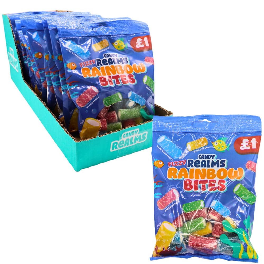 Candy Realms Fizzy Rainbow Bites Bag 160g £1 PMP