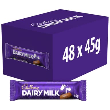 Cadbury Dairy Milk Chocolate - 48 x 45g Bars