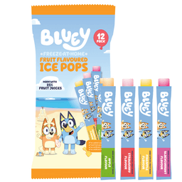 Bluey Fruit Flavoured Ice Pops 12 Pack 540ml