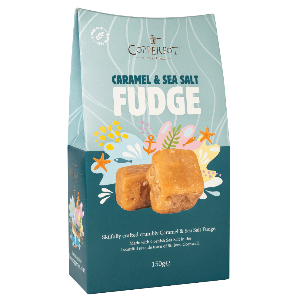 Copperpot Caramel and Sea Salt Butter Fudge Box 150g