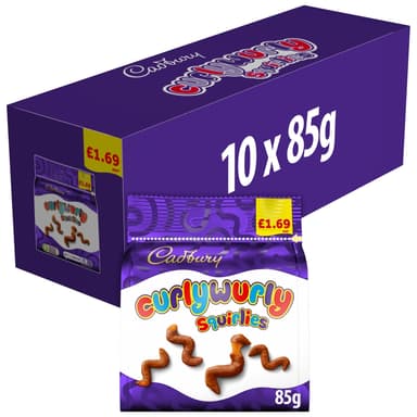 Cadbury Curly Wurly Squirlies Chocolate - 10 x 85g Bags