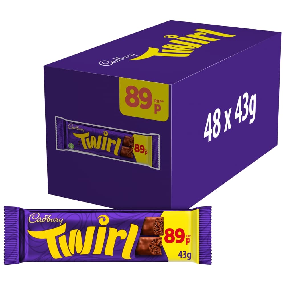 Cadbury Twirl Chocolate Bar 43g 89p PMP