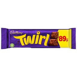 Cadbury Twirl Chocolate Bar 43g 89p PMP
