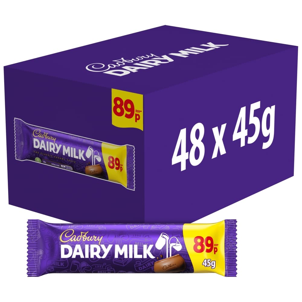 Cadbury Dairy Milk Chocolate Bar 45g 89p PMP