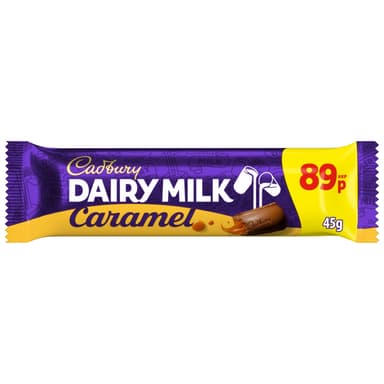 Cadbury Dairy Milk Caramel Chocolate Bar - 48 x 45g Bars