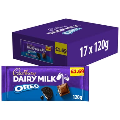 Cadbury Dairy Milk Oreo Chocolate - 17 x 120g Bars