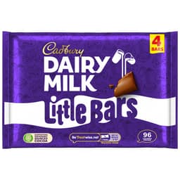 Cadbury Dairy Milk Little Bars 4 Pack Multipack 72g