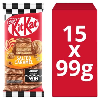 KitKat F1 Salted Caramel Chocolate Sharing Bar - 15 x 99g Bars