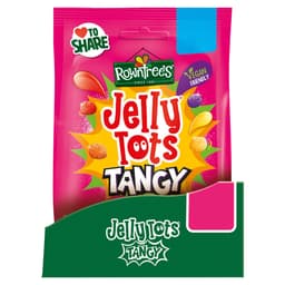 Rowntree's Jelly Tots Tangy Sweets Sharing Bag 140g