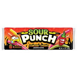 Sour Punch Scorchin Straws Pack 128g