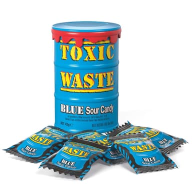 Toxic Waste Blue Sour Candy - 12 x 42g Drums