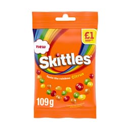 Skittles Citrus Sweets Bag 109g £1 PMP