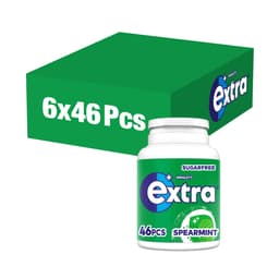 Extra Spearmint Sugarfree Chewing Gum Bottle 46 Pieces 64g