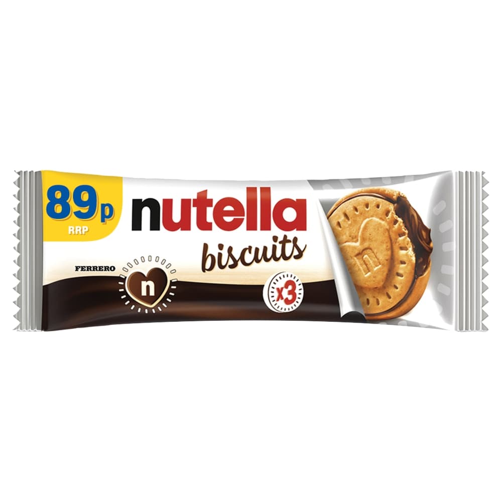 Nutella Crunchy Biscuits filled with Nutella 3 Pack 41.4g 89p PMP