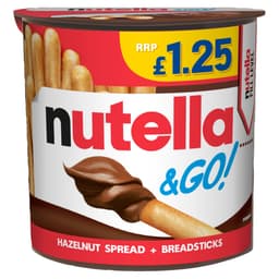 Nutella & Go! Hazelnut Chocolate Spread and Breadsticks Pot 48g £1.25 PMP 