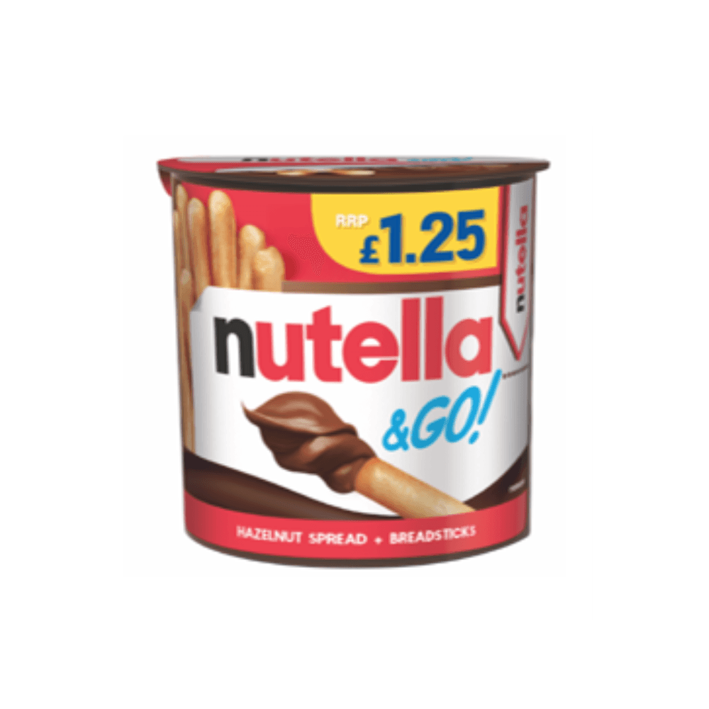 Nutella & Go! Hazelnut Chocolate Spread and Breadsticks Pot 48g £1.25 PMP 