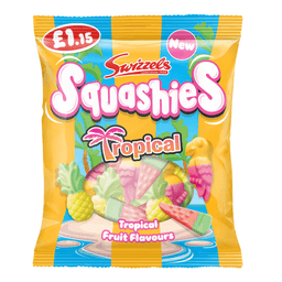 Swizzels Squashies  Tropical Flavour Gums 100g £1.15 PMP