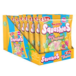 Swizzels Squashies  Tropical Flavour Gums 100g £1.15 PMP
