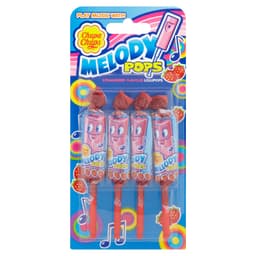 Chupa Chups Melody Pops Strawberry Flavour 4 Pack 60g