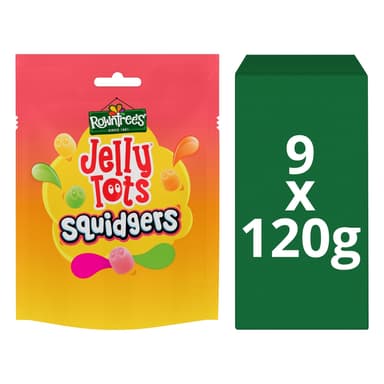 Rowntree's Jelly Tots Squidgers Sweets - 9 x 120g Bags