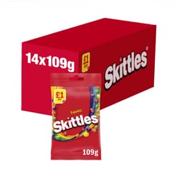 Skittles Vegan Chewy Sweets Fruit Flavoured Treat Bag 109g £1 PMP 