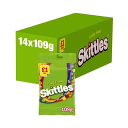 Skittles Vegan Crazy Sour Sweets Fruit Flavour Treat Bag 109g £1 PMP 
