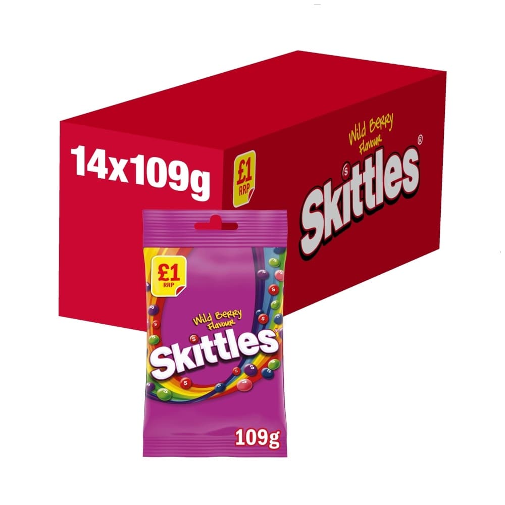 Skittles Vegan Wild Berry Treat Bag 109g £1 PMP