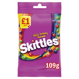 Skittles Vegan Wild Berry Treat Bag 109g £1 PMP