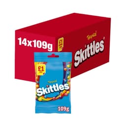 Skittles Vegan Chewy Sweets Tropical Flavoured Treat Bag 109g £1 PMP 