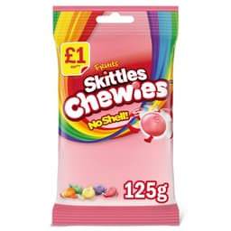 Skittles Chewies Vegan Sweets Fruit Flavoured Treat Bag 125g £1 PMP 