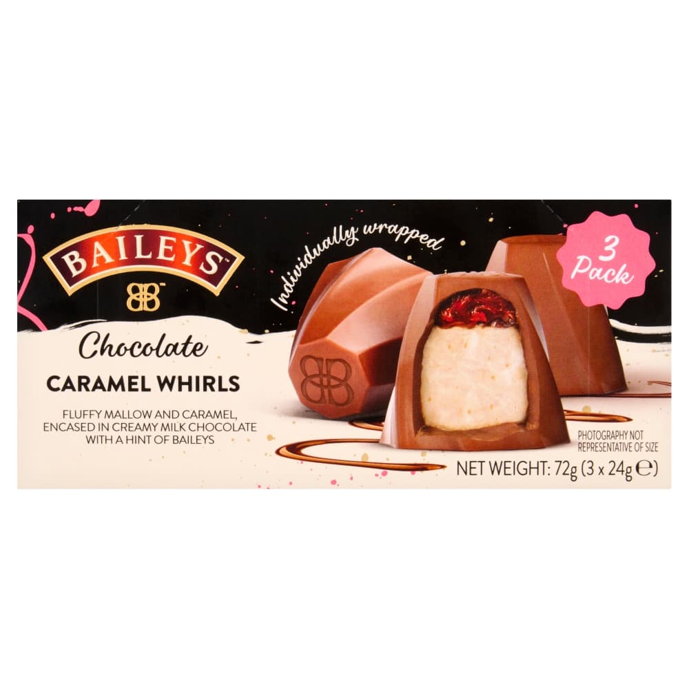 Baileys Chocolate Caramel Whirls 3 Pack Box 78g