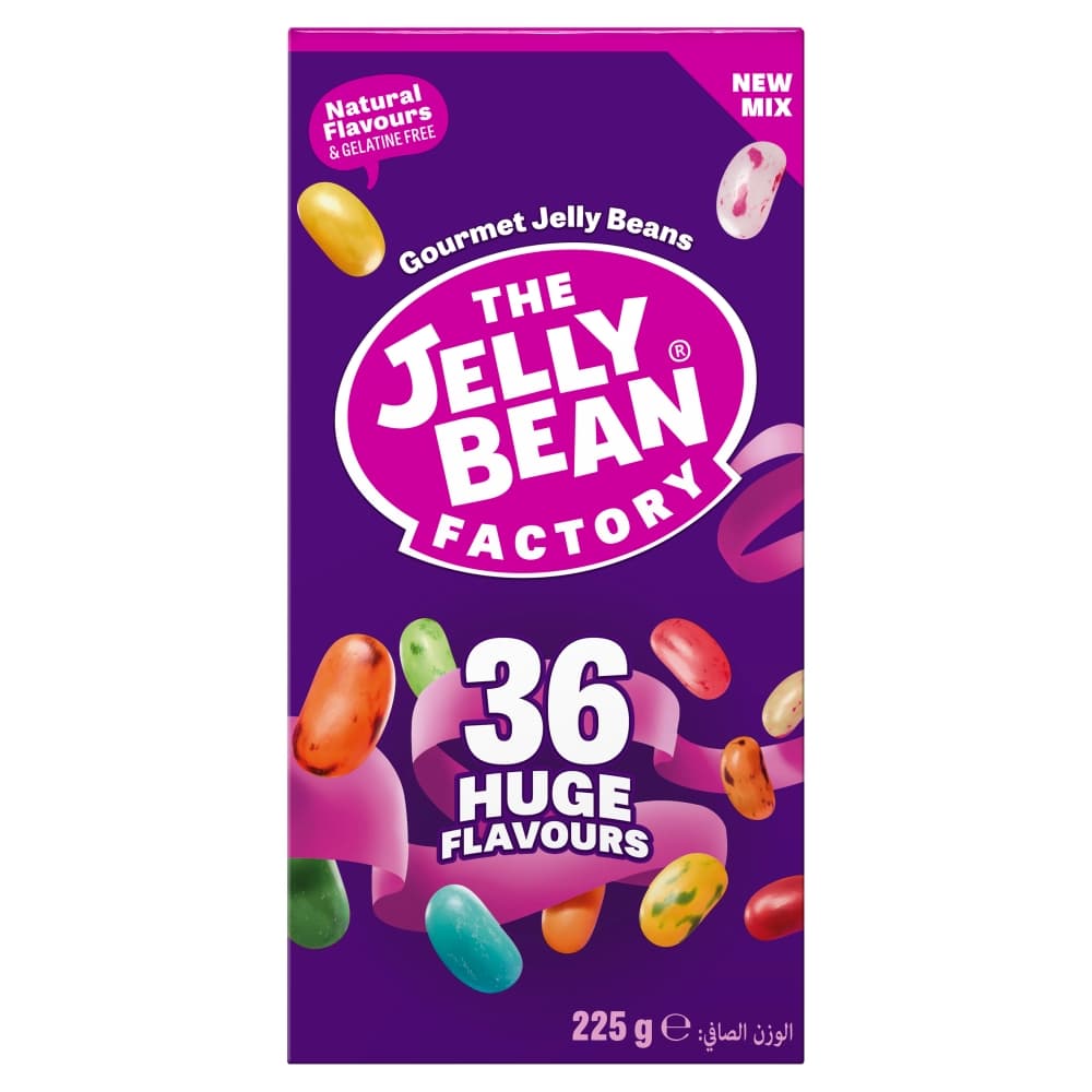 The Jelly Bean Factory 36 Huge Flavours Gourmet Jelly Beans Box 225g