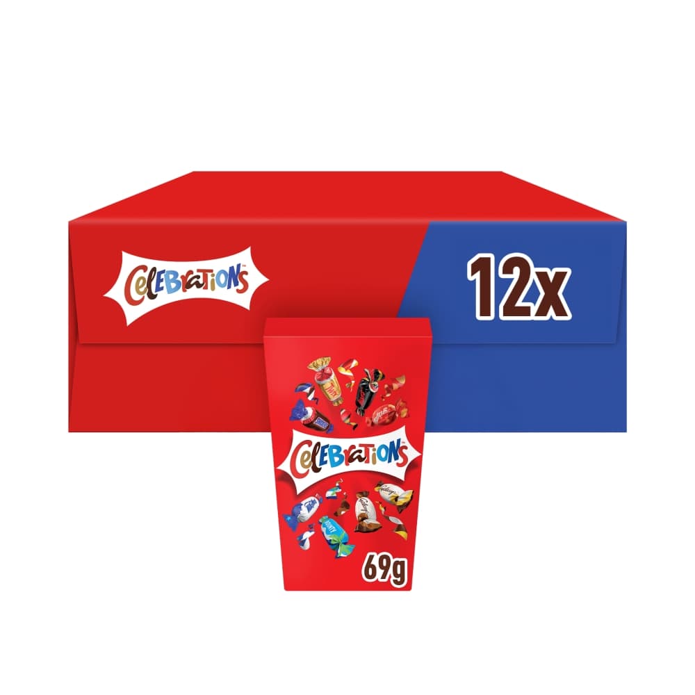 Celebrations Milk Chocolate Mini Box of Chocolates & Biscuit Bars 69g