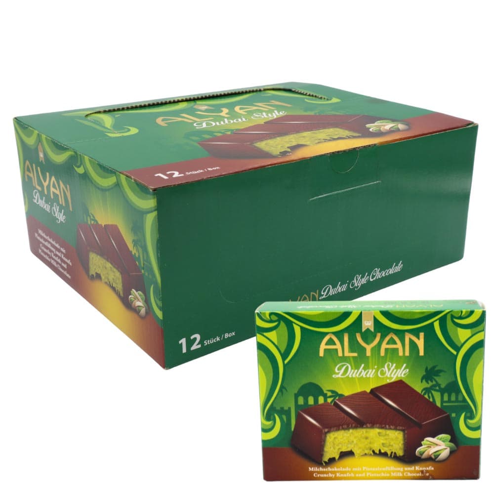 Alyan Dubai Style Chocolate Bar 100g