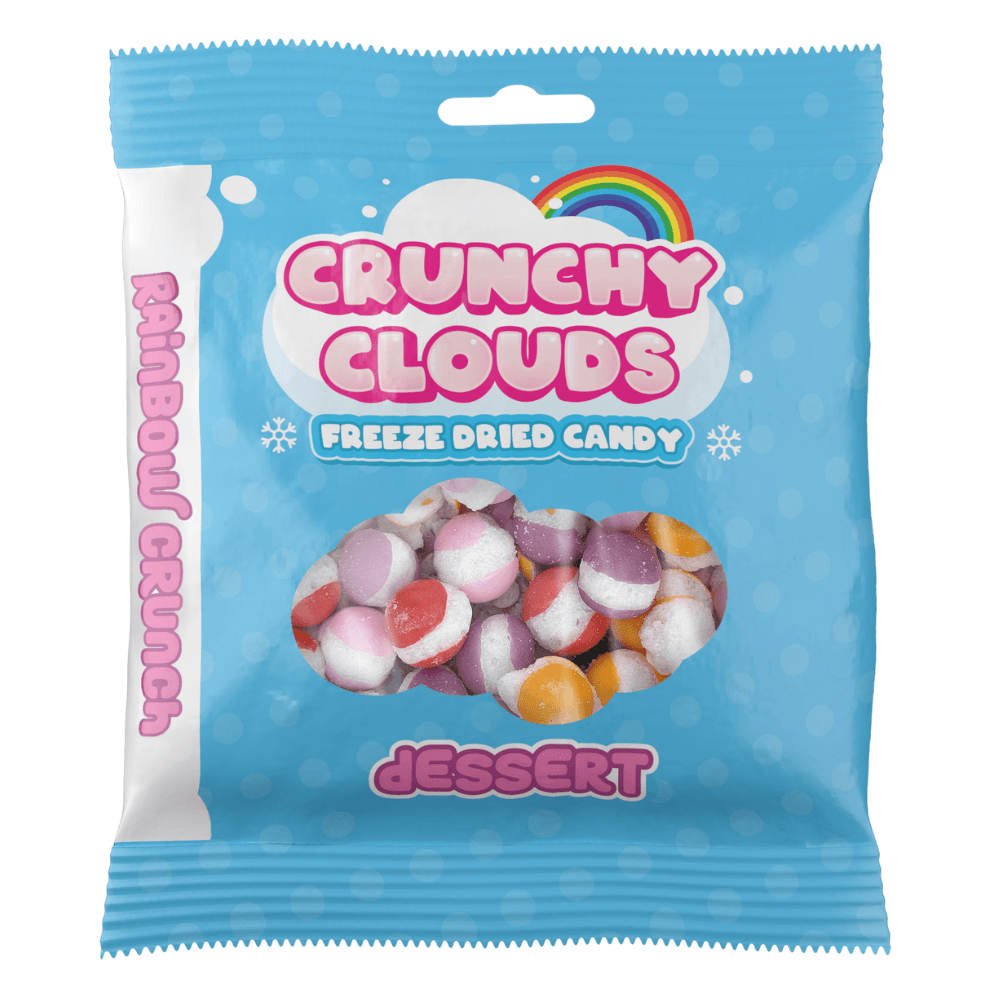 Crunchy Clouds Rainbow Crunch Desserts Freeze Dried Sweets Bag 50g