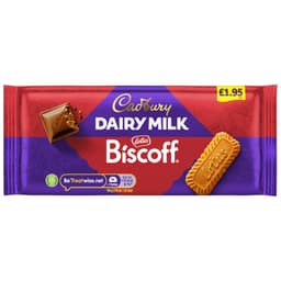 Cadbury Dairy Milk Biscoff Chocolate 95g £1.95 PMP
