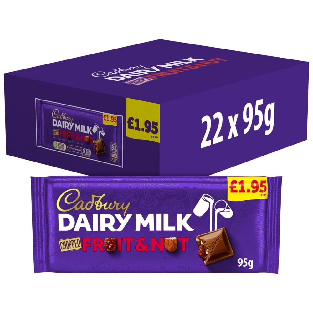 Cadbury Dairy Milk Fruit and Nut Chocolate 95g £1.95 PMP