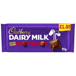 Cadbury Dairy Milk Fruit and Nut Chocolate 95g £1.95 PMP