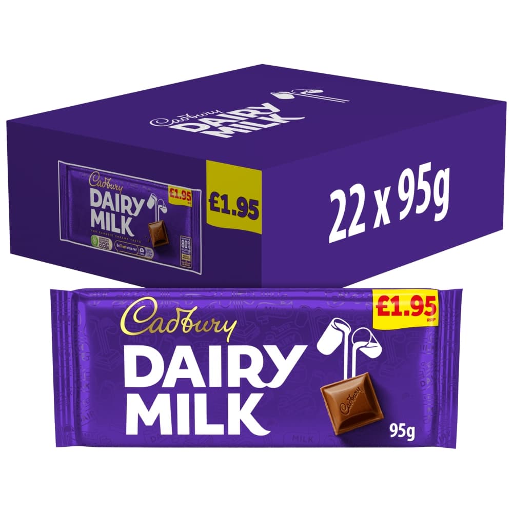 Cadbury Dairy Milk Classic Chocolate Bar 95g £1.95 PMP