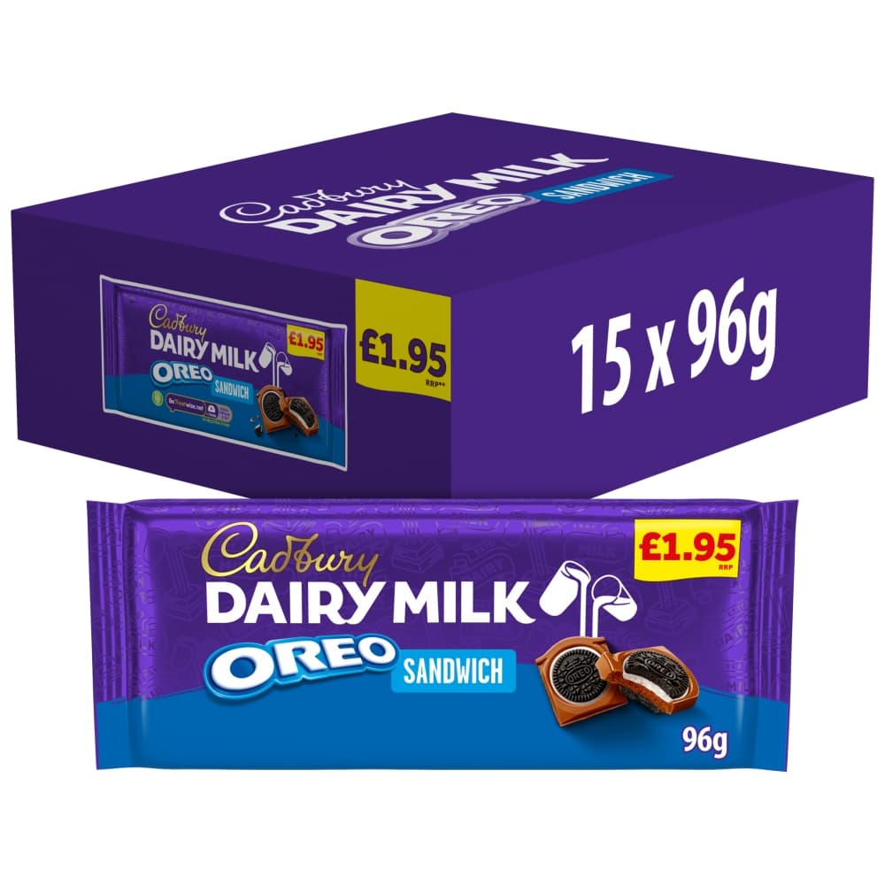Cadbury Dairy Milk Oreo Sandwich Chocolate Bar 96g £1.95 PMP