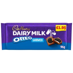 Cadbury Dairy Milk Oreo Sandwich Chocolate Bar 96g £1.95 PMP