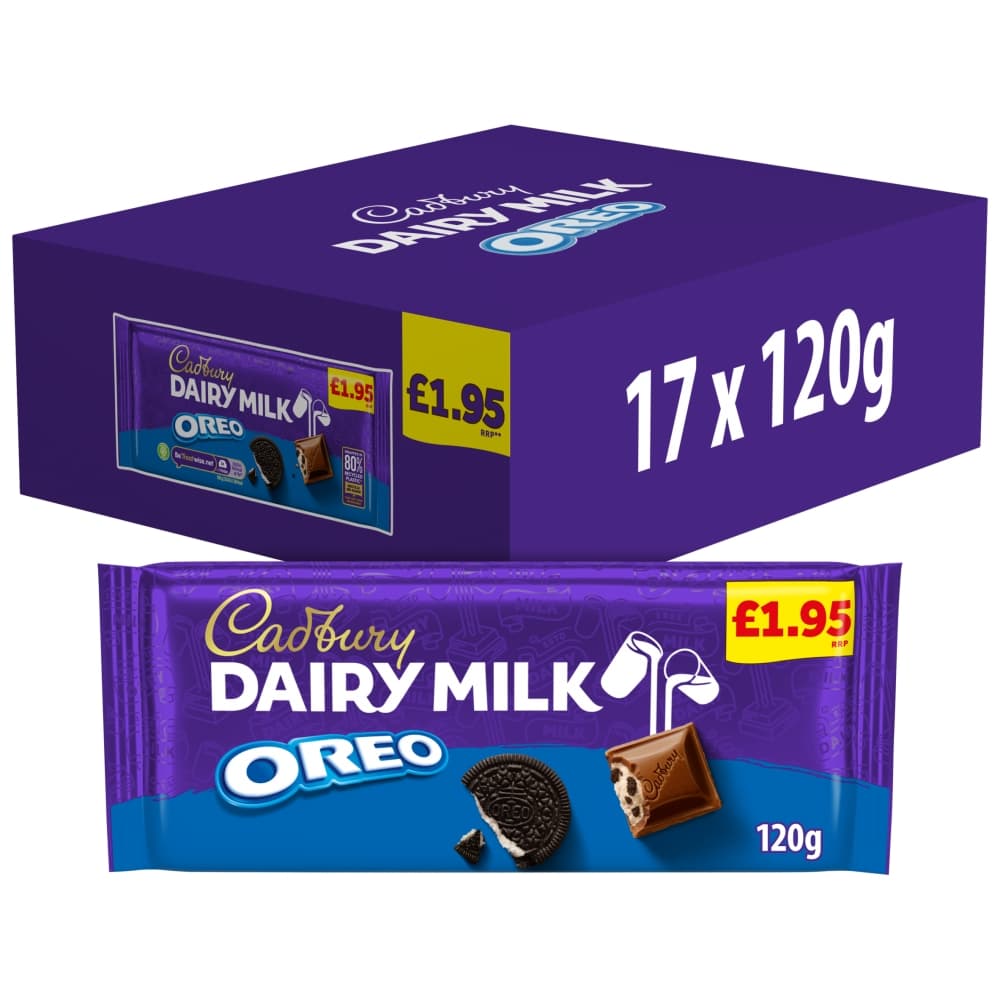Cadbury Dairy Milk Oreo Chocolate Bar 120g £1.95 PMP