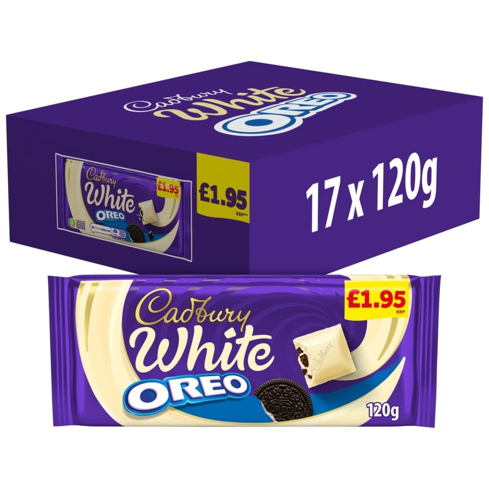 Cadbury Oreo White Chocolate Bar 120g £1.95 PMP