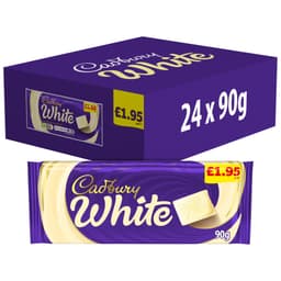 Cadbury White White Chocolate Chocolate 90g £1.95 PMP