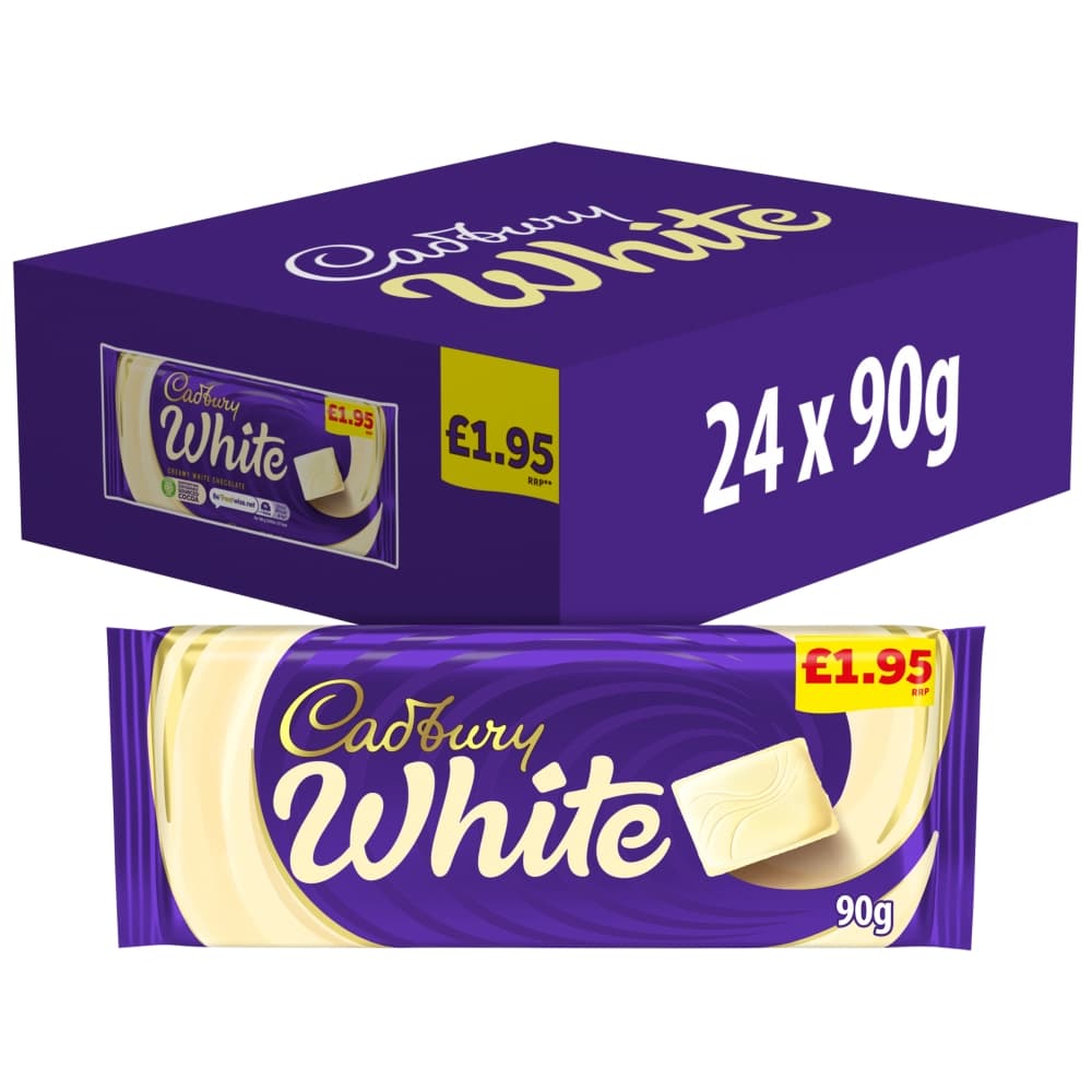 Cadbury White White Chocolate Chocolate 90g £1.95 PMP